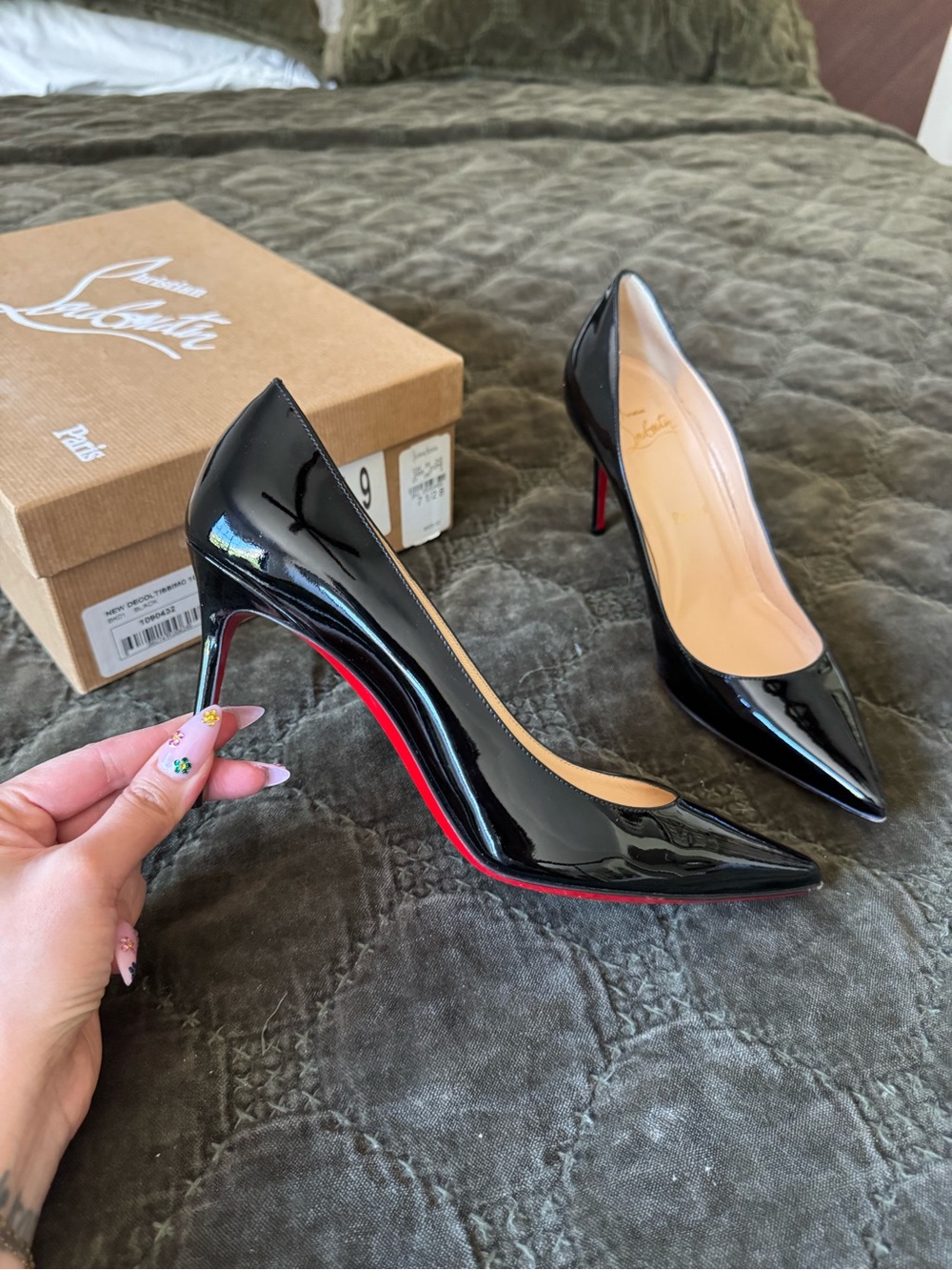 Christian Louboutin Kate 100 Patent Leather Pumps